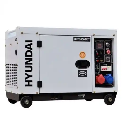 Generator de curent trifazat cu motor diesel HYUNDAI DHY8600SE-T Preț redus