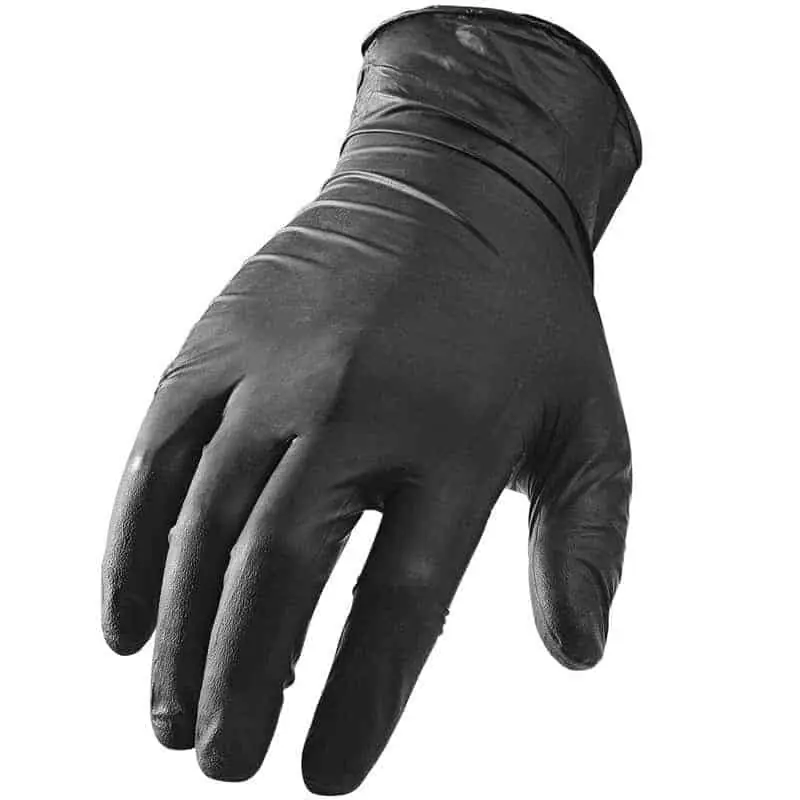 Bestseller Carbon Collective Heavy Duty Black Textured Nitrile Glove - L