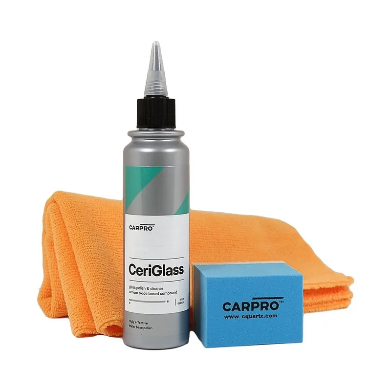 Livrare gratuită Set pentru lustruirea sticlei CarPro CeriGlass Polish Kit (150 ml)