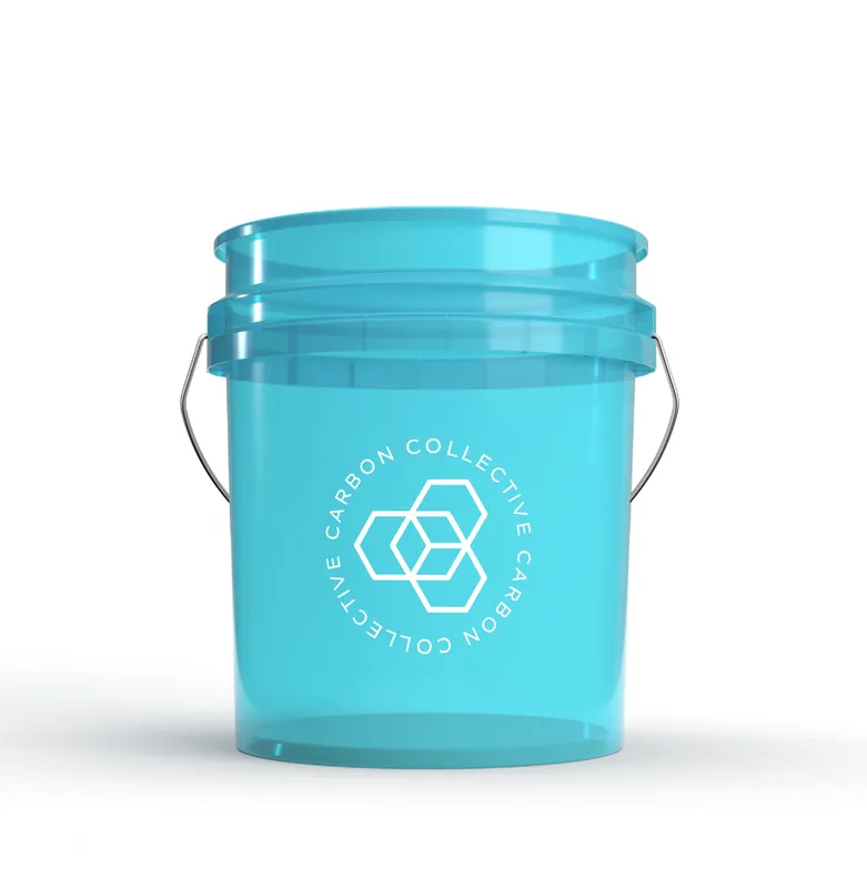 Carbon Collective 13L Detailing Wheel Bucket - Clear Teal Vezi acum