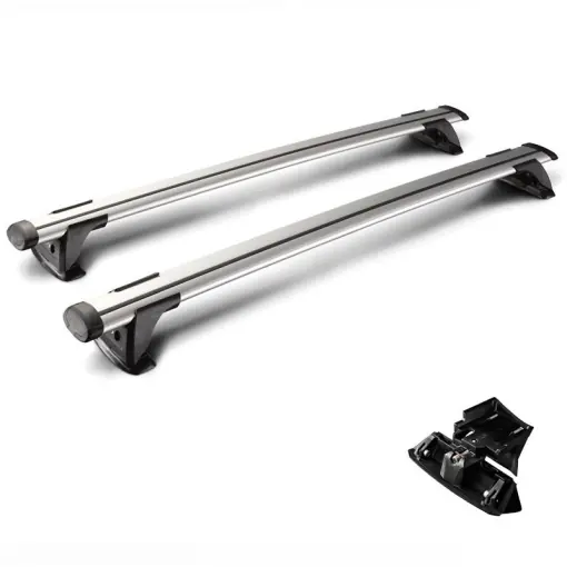 Transport gratuit Bare transversale Yakima ThruBar Silver dedicate pentru Renault Clio Sports Tourer 2007-2012