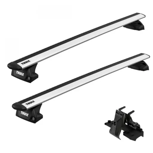 Vezi acum Bare transversale Thule WingBar Evo Flush Silver dedicate pentru Fiat Panda III (319) City Cross 2017+ cu bare longitudinale integrate