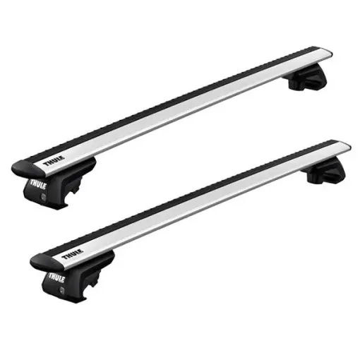 Ultima șansă Bare transversale Thule WingBar Evo Raised Silver dedicate pentru Saab 9-3 X 2009-2013 cu bare longitudinale inaltate