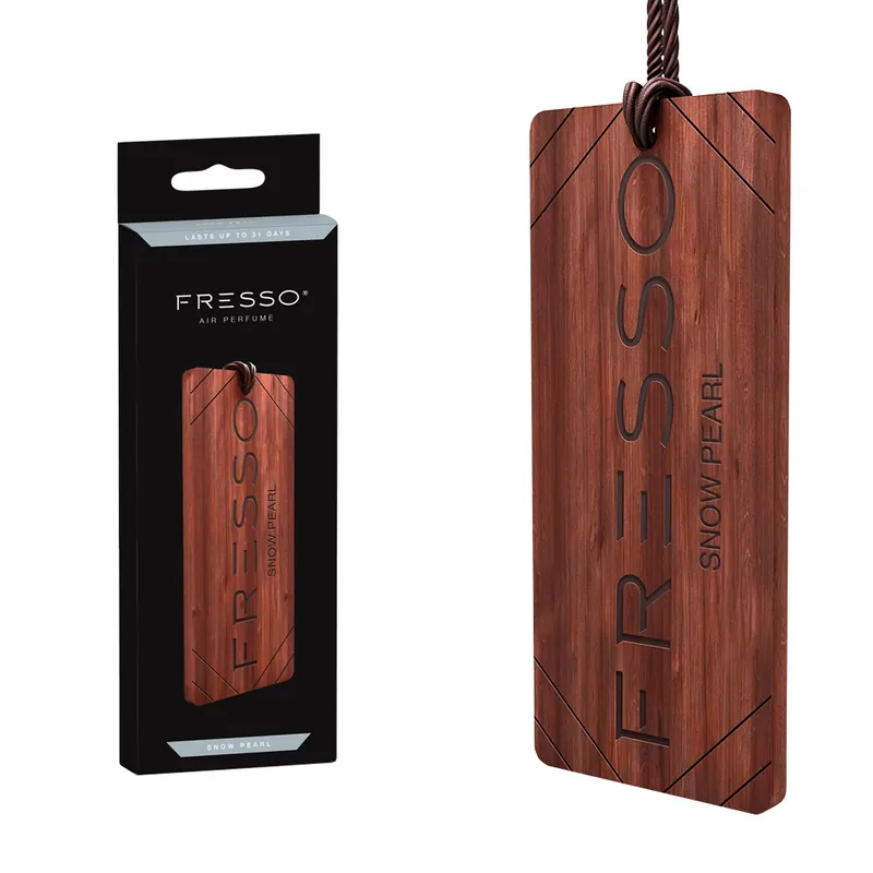 Parfum de agățat în lemn Fresso Snow Pearl Wooden Hanger Plată sigură