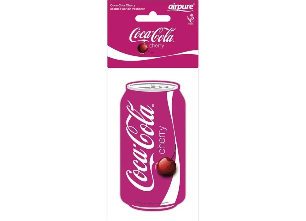 Bestseller Parfum auto suspendat Airpure Coca-Cola, aromă de cireșe Coca-Cola - doză