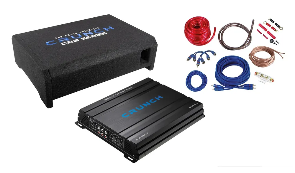 Preț mic Set subwoofer și amplificator Crunch CBP1000